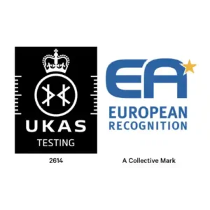 The UKAS certification badge.