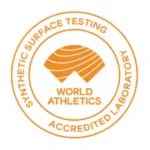 World Athletics accredited testing badge