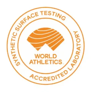 World Athletics accredited testing badge