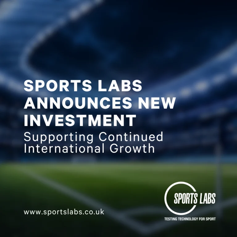 Sports Labs news banner announcing new investment to support international growth