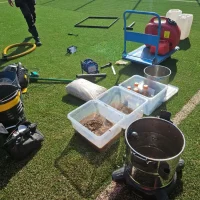 Samples from layers batched and contaminated water sampled. We are interested in the organic and inorganic mix during our forensic investigation.